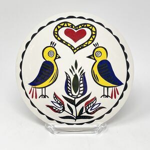 Jacob Zook’s Pennsylvania Dutch Hex Sign 7.5" 8” Double Distelfink Birds Luck